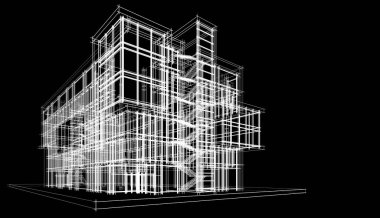 Soyut fütüristik arka plan, bir iş için modern grafik tasarımı, duvar kağıdı gökdelenler tasarımı, illüstrasyon. soyut mimari duvar kağıdı