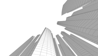 Soyut fütüristik arka plan, bir iş için modern grafik tasarımı, duvar kağıdı gökdelenler tasarımı, illüstrasyon. soyut mimari duvar kağıdı