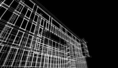 Soyut fütüristik arka plan, bir iş için modern grafik tasarımı, duvar kağıdı gökdelenler tasarımı, illüstrasyon. soyut mimari duvar kağıdı