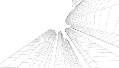 Soyut fütüristik arka plan, bir iş için modern grafik tasarımı, duvar kağıdı gökdelenleri tasarımı, vektör illüstrasyonu. soyut mimari duvar kağıdı