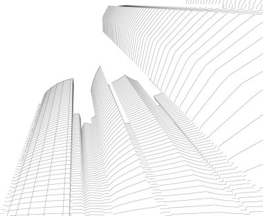 Soyut fütüristik arka plan, bir iş için modern grafik tasarımı, duvar kağıdı gökdelenleri tasarımı, vektör illüstrasyonu. soyut mimari duvar kağıdı
