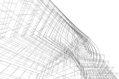Soyut fütüristik arka plan, bir iş için modern grafik tasarımı, duvar kağıdı gökdelenleri tasarımı, vektör illüstrasyonu. soyut mimari duvar kağıdı