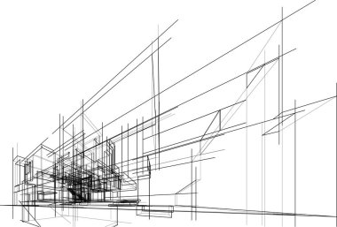 Soyut fütüristik arka plan, bir iş için modern grafik tasarımı, duvar kağıdı gökdelenleri tasarımı, vektör illüstrasyonu. soyut mimari duvar kağıdı
