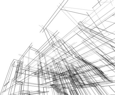 Soyut fütüristik arka plan, bir iş için modern grafik tasarımı, duvar kağıdı gökdelenleri tasarımı, vektör illüstrasyonu. soyut mimari duvar kağıdı