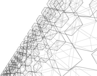 Soyut fütüristik arka plan, bir iş için modern grafik tasarımı, duvar kağıdı gökdelenleri tasarımı, vektör illüstrasyonu. soyut mimari duvar kağıdı