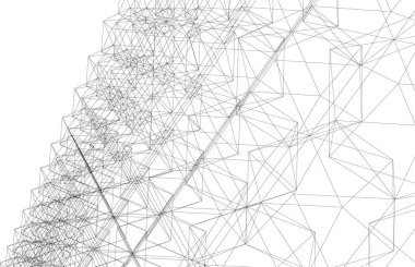 Soyut fütüristik arka plan, bir iş için modern grafik tasarımı, duvar kağıdı gökdelenleri tasarımı, vektör illüstrasyonu. soyut mimari duvar kağıdı