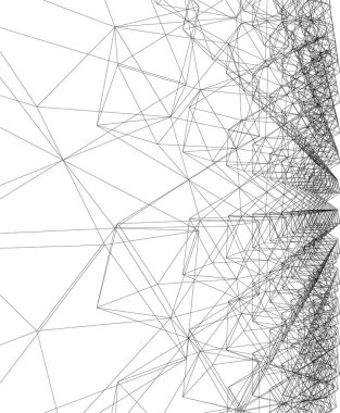 Soyut fütüristik arka plan, bir iş için modern grafik tasarımı, duvar kağıdı gökdelenleri tasarımı, vektör illüstrasyonu. soyut mimari duvar kağıdı