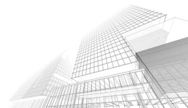 Soyut fütüristik arka plan, bir iş için modern grafik tasarımı, duvar kağıdı gökdelenler tasarımı, illüstrasyon. soyut mimari duvar kağıdı