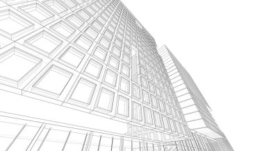 Soyut fütüristik arka plan, bir iş için modern grafik tasarımı, duvar kağıdı gökdelenler tasarımı, illüstrasyon. soyut mimari duvar kağıdı