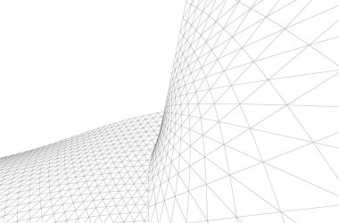  Gelecek perspektifi, soyut mimari duvar kağıdı tasarımı, dijital geometrik konsept arkaplan