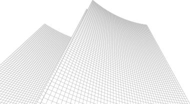  Gelecek perspektifi, soyut mimari duvar kağıdı tasarımı, dijital geometrik konsept arkaplan