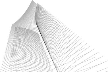  Gelecek perspektifi, soyut mimari duvar kağıdı tasarımı, dijital geometrik konsept arkaplan