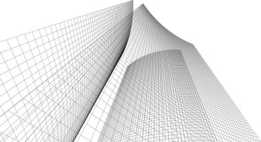  Gelecek perspektifi, soyut mimari duvar kağıdı tasarımı, dijital geometrik konsept arkaplan