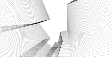  Gelecek perspektifi, soyut mimari duvar kağıdı tasarımı, dijital geometrik konsept arkaplan