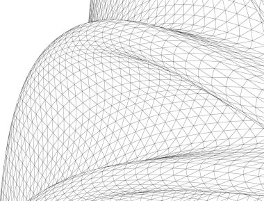  Gelecek perspektifi, soyut mimari duvar kağıdı tasarımı, dijital geometrik konsept arkaplan