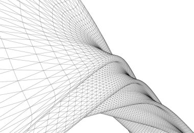  Gelecek perspektifi, soyut mimari duvar kağıdı tasarımı, dijital geometrik konsept arkaplan