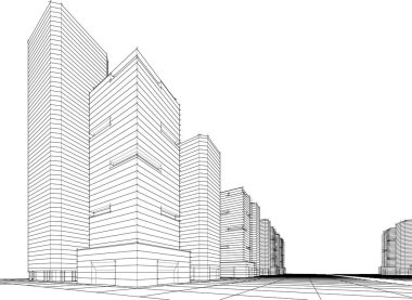 Soyut fütüristik arka plan, bir iş için modern grafik tasarımı, duvar kağıdı gökdelenleri tasarımı, vektör illüstrasyonu. soyut mimari duvar kağıdı