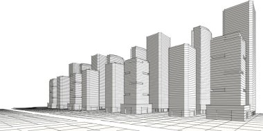 Soyut fütüristik arka plan, bir iş için modern grafik tasarımı, duvar kağıdı gökdelenleri tasarımı, vektör illüstrasyonu. soyut mimari duvar kağıdı