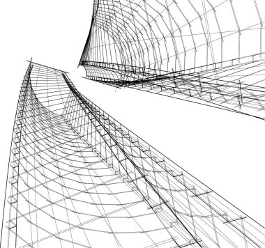 Soyut fütüristik arka plan, bir iş için modern grafik tasarımı, duvar kağıdı gökdelenleri tasarımı, vektör illüstrasyonu. soyut mimari duvar kağıdı