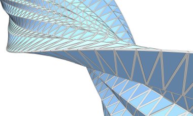  Gelecek perspektifi, soyut mimari duvar kağıdı tasarımı, dijital geometrik konsept arkaplan