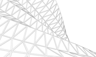  Gelecek perspektifi, soyut mimari duvar kağıdı tasarımı, dijital geometrik konsept arkaplan