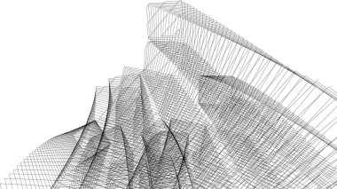  Gelecek perspektifi, soyut mimari duvar kağıdı tasarımı, dijital geometrik konsept arkaplan