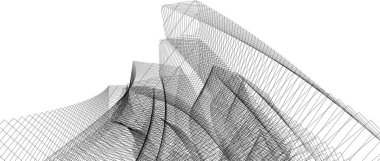  Gelecek perspektifi, soyut mimari duvar kağıdı tasarımı, dijital geometrik konsept arkaplan
