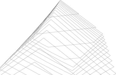  Gelecek perspektifi, soyut mimari duvar kağıdı tasarımı, dijital geometrik konsept arkaplan