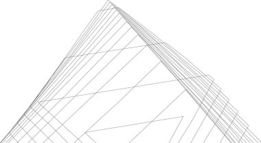  Gelecek perspektifi, soyut mimari duvar kağıdı tasarımı, dijital geometrik konsept arkaplan