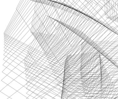  Gelecek perspektifi, soyut mimari duvar kağıdı tasarımı, dijital geometrik konsept arkaplan