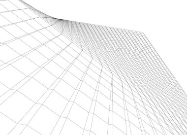  Gelecek perspektifi, soyut mimari duvar kağıdı tasarımı, dijital geometrik konsept arkaplan