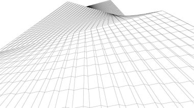  Gelecek perspektifi, soyut mimari duvar kağıdı tasarımı, dijital geometrik konsept arkaplan