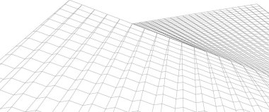  Gelecek perspektifi, soyut mimari duvar kağıdı tasarımı, dijital geometrik konsept arkaplan