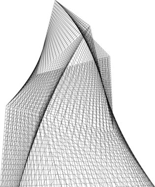  Gelecek perspektifi, soyut mimari duvar kağıdı tasarımı, dijital geometrik konsept arkaplan