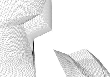  Gelecek perspektifi, soyut mimari duvar kağıdı tasarımı, dijital geometrik konsept arkaplan