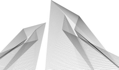  Gelecek perspektifi, soyut mimari duvar kağıdı tasarımı, dijital geometrik konsept arkaplan