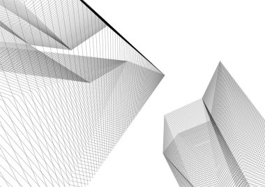  Gelecek perspektifi, soyut mimari duvar kağıdı tasarımı, dijital geometrik konsept arkaplan