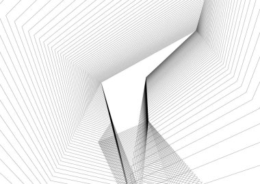  Gelecek perspektifi, soyut mimari duvar kağıdı tasarımı, dijital geometrik konsept arkaplan