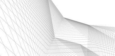  Gelecek perspektifi, soyut mimari duvar kağıdı tasarımı, dijital geometrik konsept arkaplan