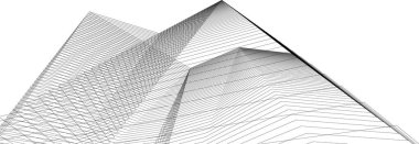  Gelecek perspektifi, soyut mimari duvar kağıdı tasarımı, dijital geometrik konsept arkaplan