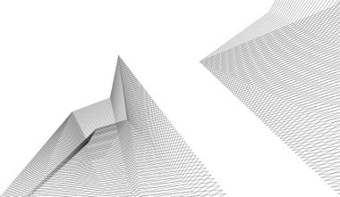  Gelecek perspektifi, soyut mimari duvar kağıdı tasarımı, dijital geometrik konsept arkaplan