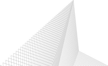  Gelecek perspektifi, soyut mimari duvar kağıdı tasarımı, dijital geometrik konsept arkaplan