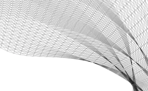 Perspectiva Futurista Diseño Abstracto Papel Pintado Arquitectónico Fondo Concepto Geométrico — Vector de stock
