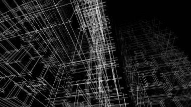 abstract architectural wallpaper high building design, digital concept background