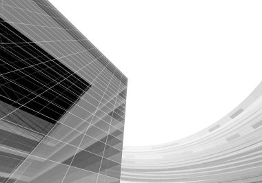 soyut mimari duvar kağıdı gökdelen tasarımı, dijital konsept arkaplan