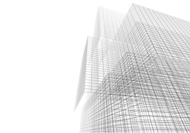 soyut mimari duvar kağıdı gökdelen tasarımı, dijital konsept arkaplan