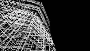 soyut mimari duvar kağıdı tasarımı, dijital konsept arkaplan