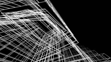 soyut mimari duvar kağıdı tasarımı, dijital konsept arkaplan