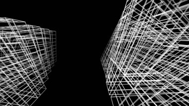 soyut mimari duvar kağıdı tasarımı, dijital konsept arkaplan