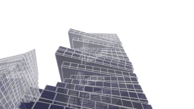 3 boyutlu resimde modern mimari